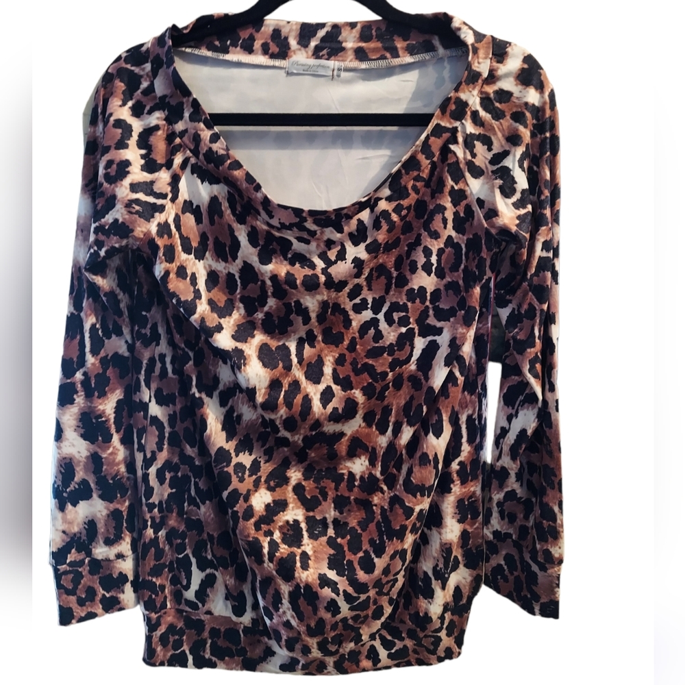 Leopard Print Blouse Sz S